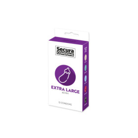 Préservatifs lubrifiés en latex x12 avec réservoir Extra Large 60 mm 